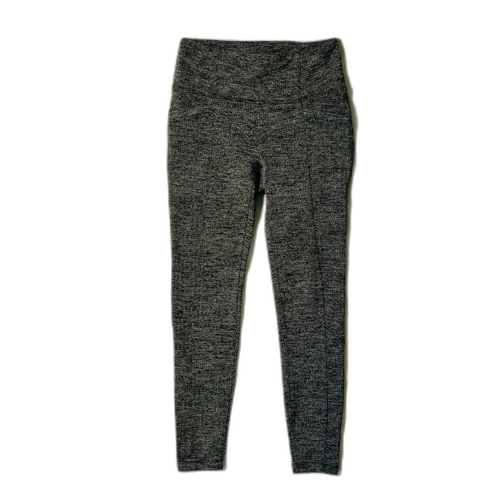 Athleta 54023 Black White Tweed Legging Pocket XSP Petite Yoga Athleisure